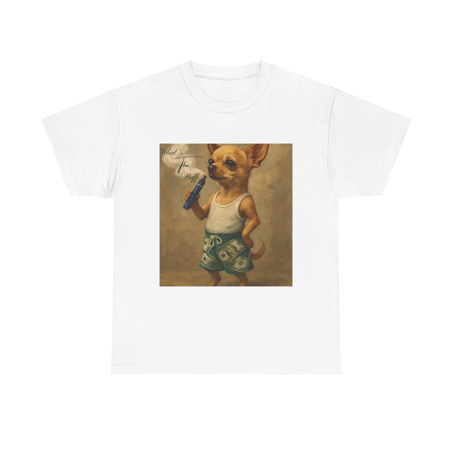 Urban What the Puff Chihuahua Streetwear Vape Graphic Tee