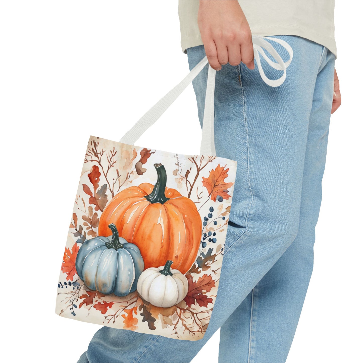 Pumpkin Harvest Tote Bag, Fall Farmhouse Autumn Market Bag