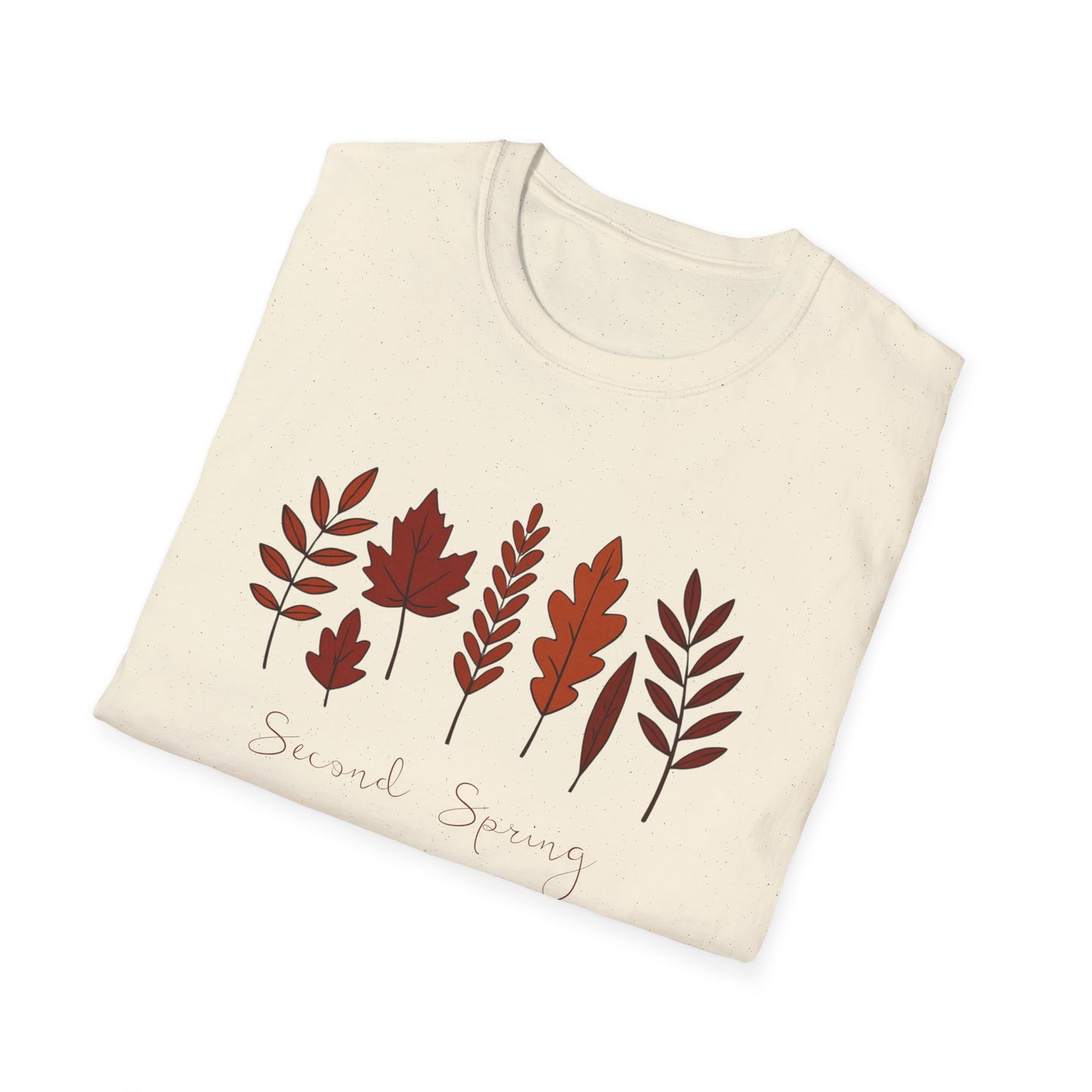 Second Spring Fall Shirt Autumn Leaves TShirt Neutral Cozy Thanksgiving Tee Fall Graphic Tee for Women Unisex TShirt