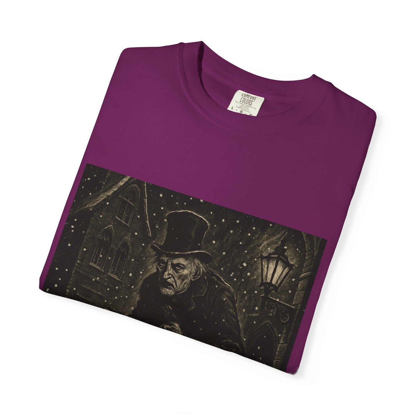 Gothic Scrooge T Shirt Dark Christmas Carol Shirt Vintage Haunted Dickens Tee Unisex Garment Dyed T shirt