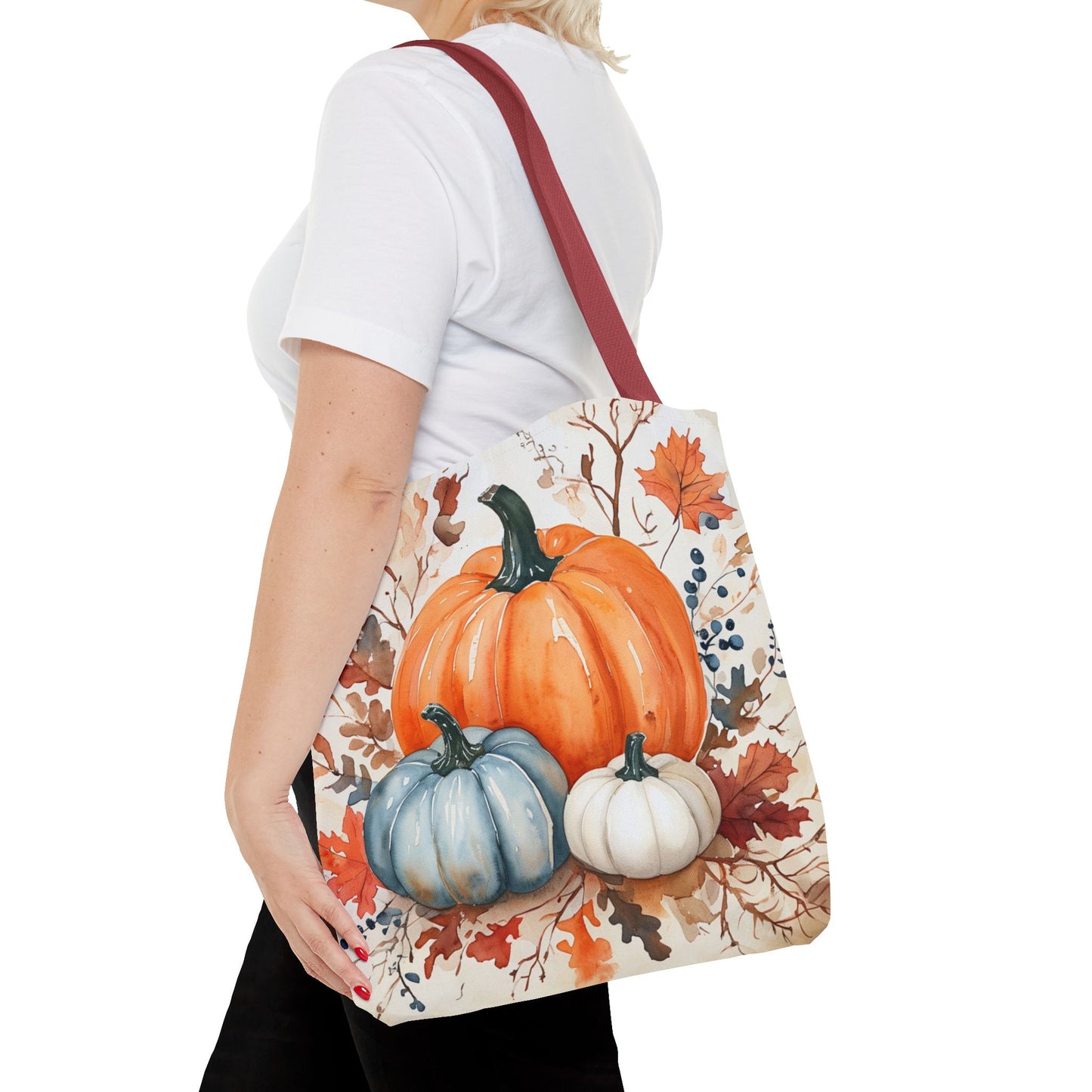 Pumpkin Harvest Tote Bag, Fall Farmhouse Autumn Market Bag