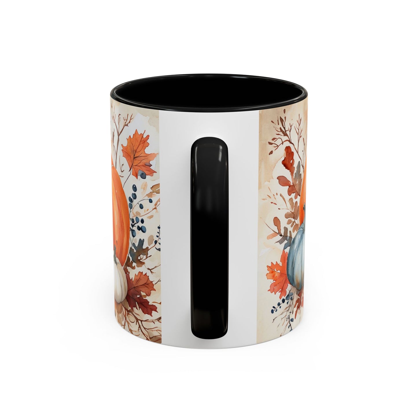 Pumpkin Fall Mug, Autumn Harvest Coffee Cup with Rustic Pumpkin Design