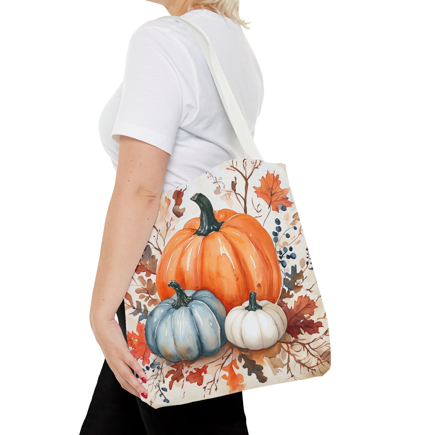 Pumpkin Harvest Tote Bag, Fall Farmhouse Autumn Market Bag