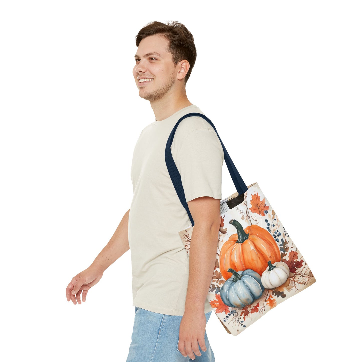 Pumpkin Harvest Tote Bag, Fall Farmhouse Autumn Market Bag