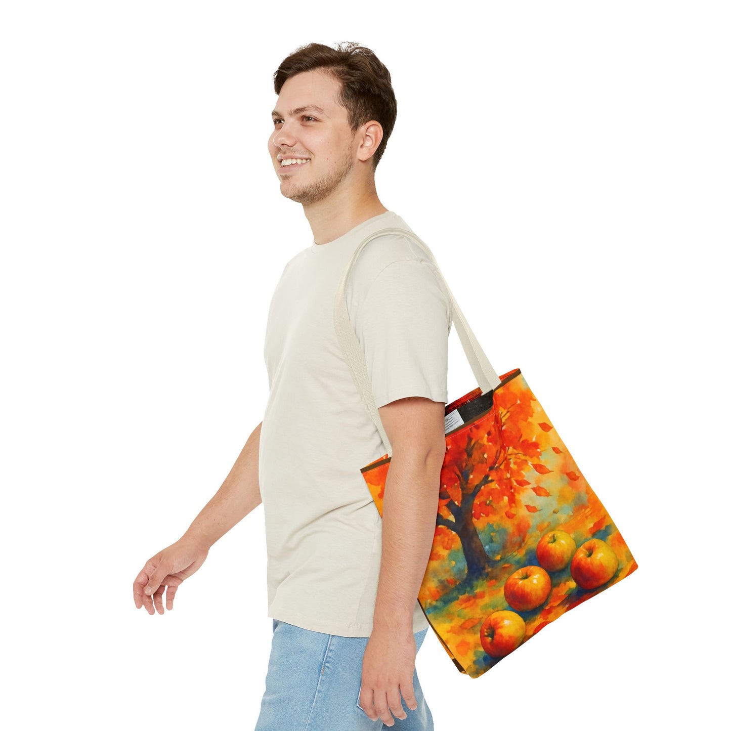 Autumn Apple Orchard Tote Bag Fall Harvest Reusable Shoulder Bag Tote Bag (AOP)