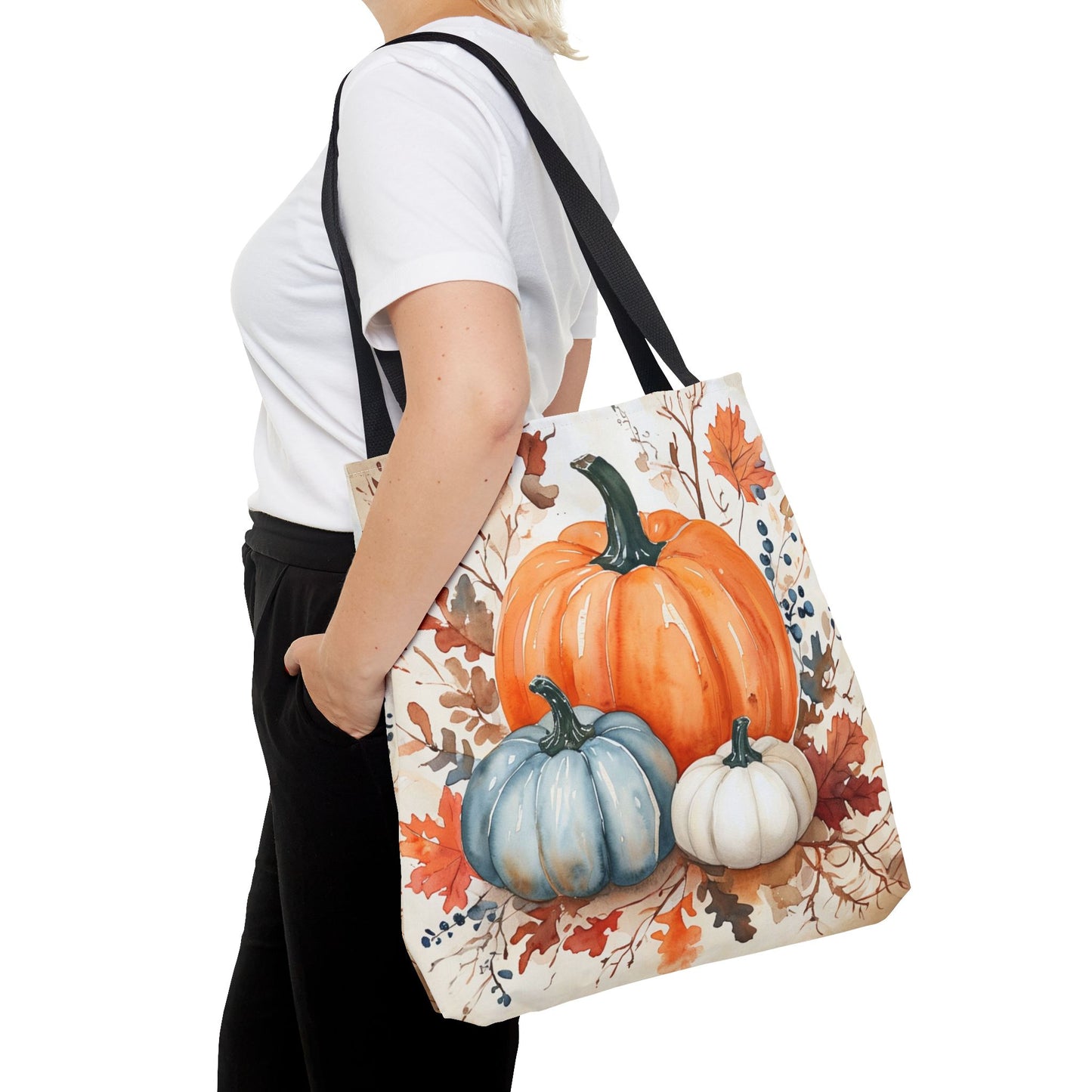 Pumpkin Harvest Tote Bag, Fall Farmhouse Autumn Market Bag