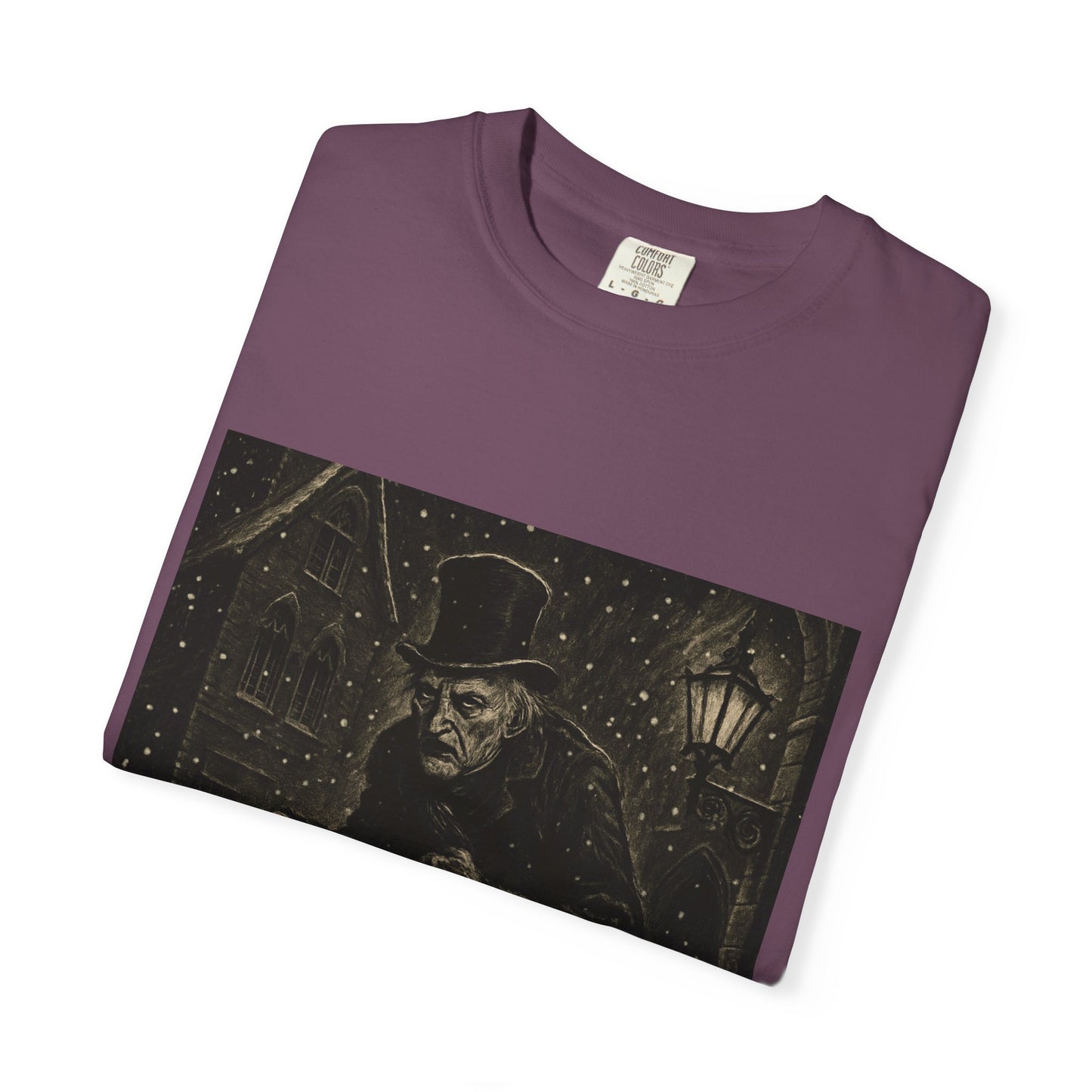 Gothic Scrooge T Shirt Dark Christmas Carol Shirt Vintage Haunted Dickens Tee Unisex Garment Dyed T shirt