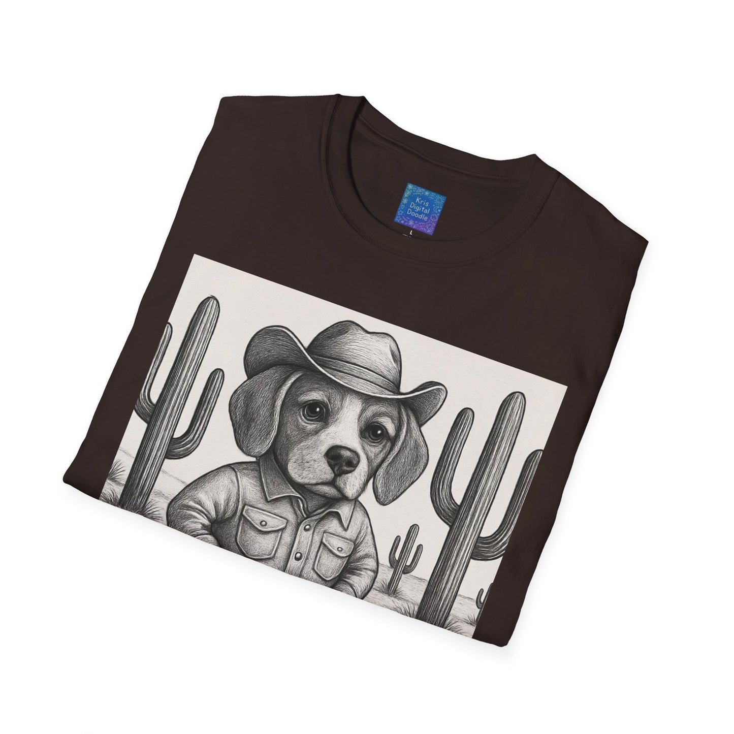Cowboy Dog T-Shirt, Funny Western Desert Graphic Tee