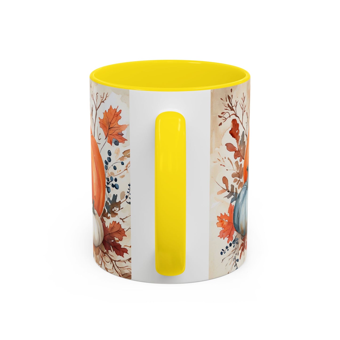 Pumpkin Fall Mug, Autumn Harvest Coffee Cup with Rustic Pumpkin Design