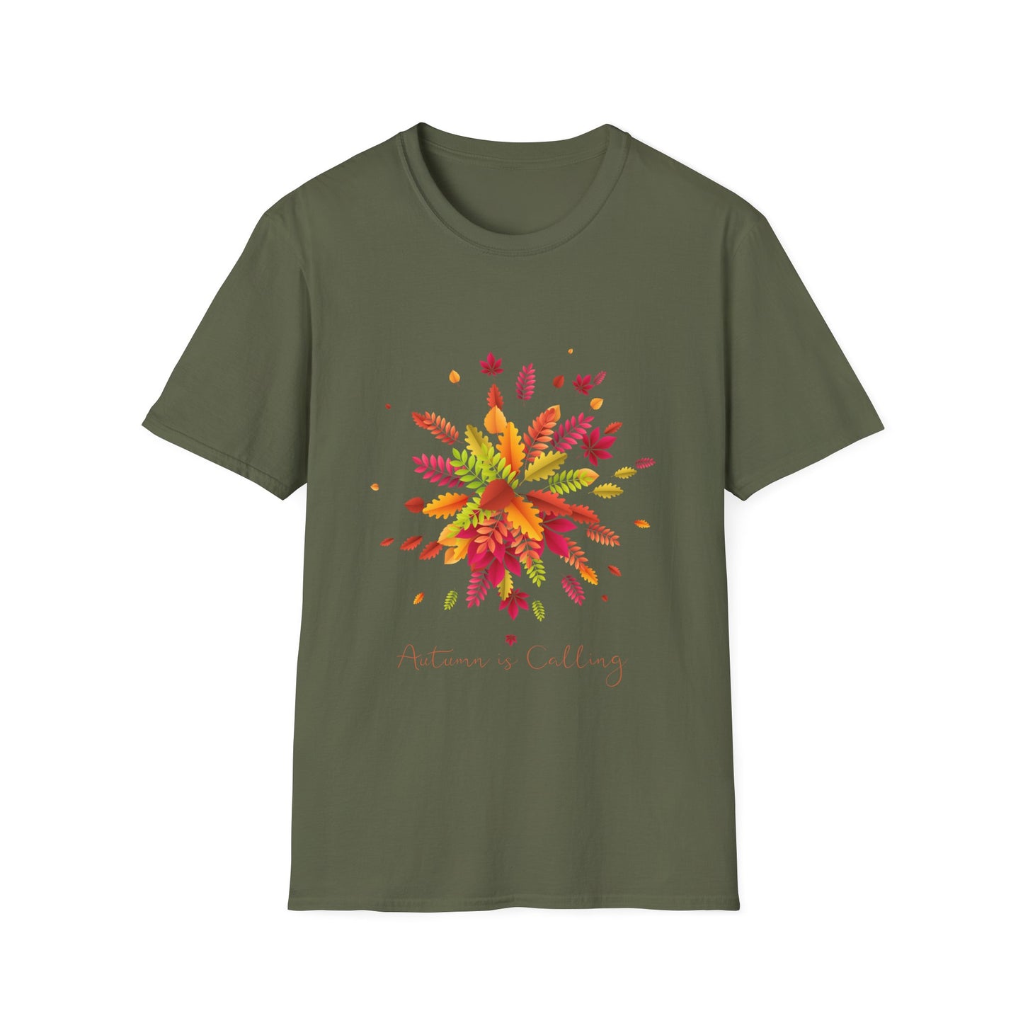 Autumn Is Calling Fall Leaves Graphic T Shirt Seasonal Fashion Tee Unisex Soft style T Shirt