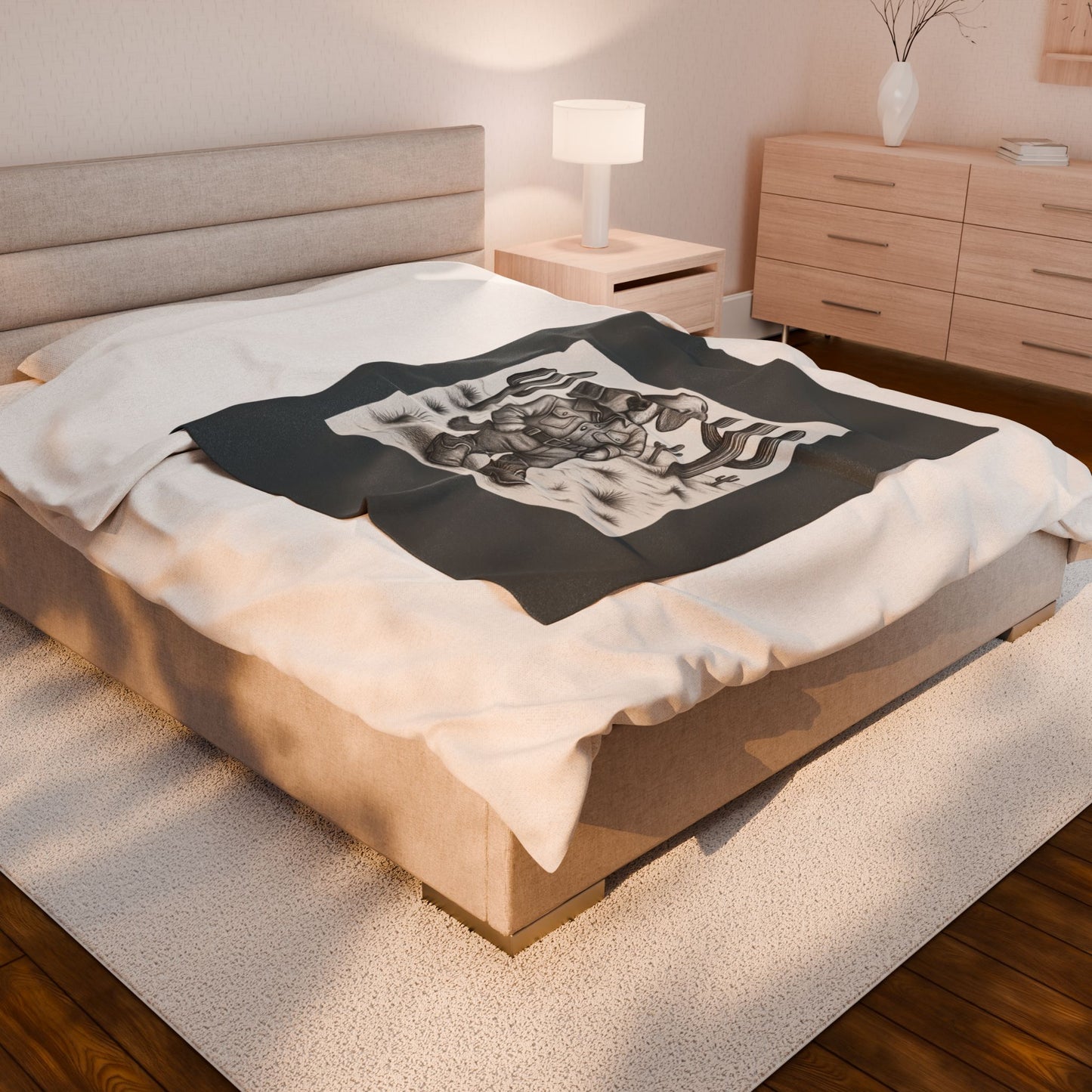 Western Cowboy Dog Blanket, Country Rustic Farmhouse Decor