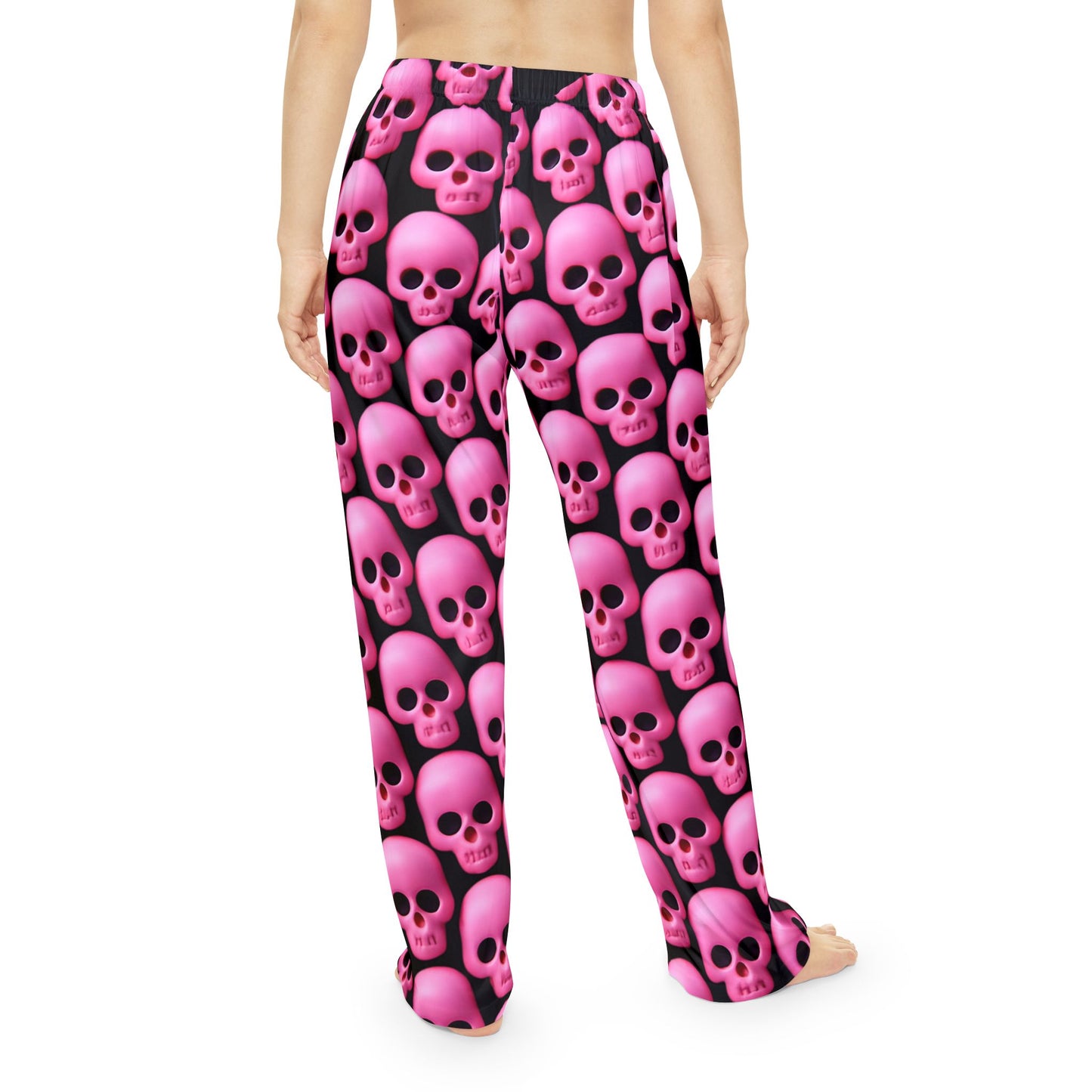 Skull Women's Pajama Pants, Gothic Cozy Loungewear Women's Pajama Pants