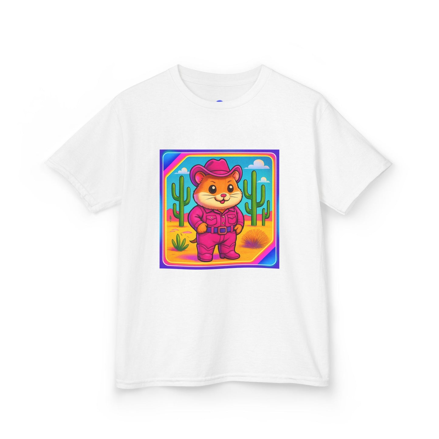Whimsical Cowboy Hamster T-Shirt, Cute Western Desert Animal Tee, boys girls, unisex, cowgirl