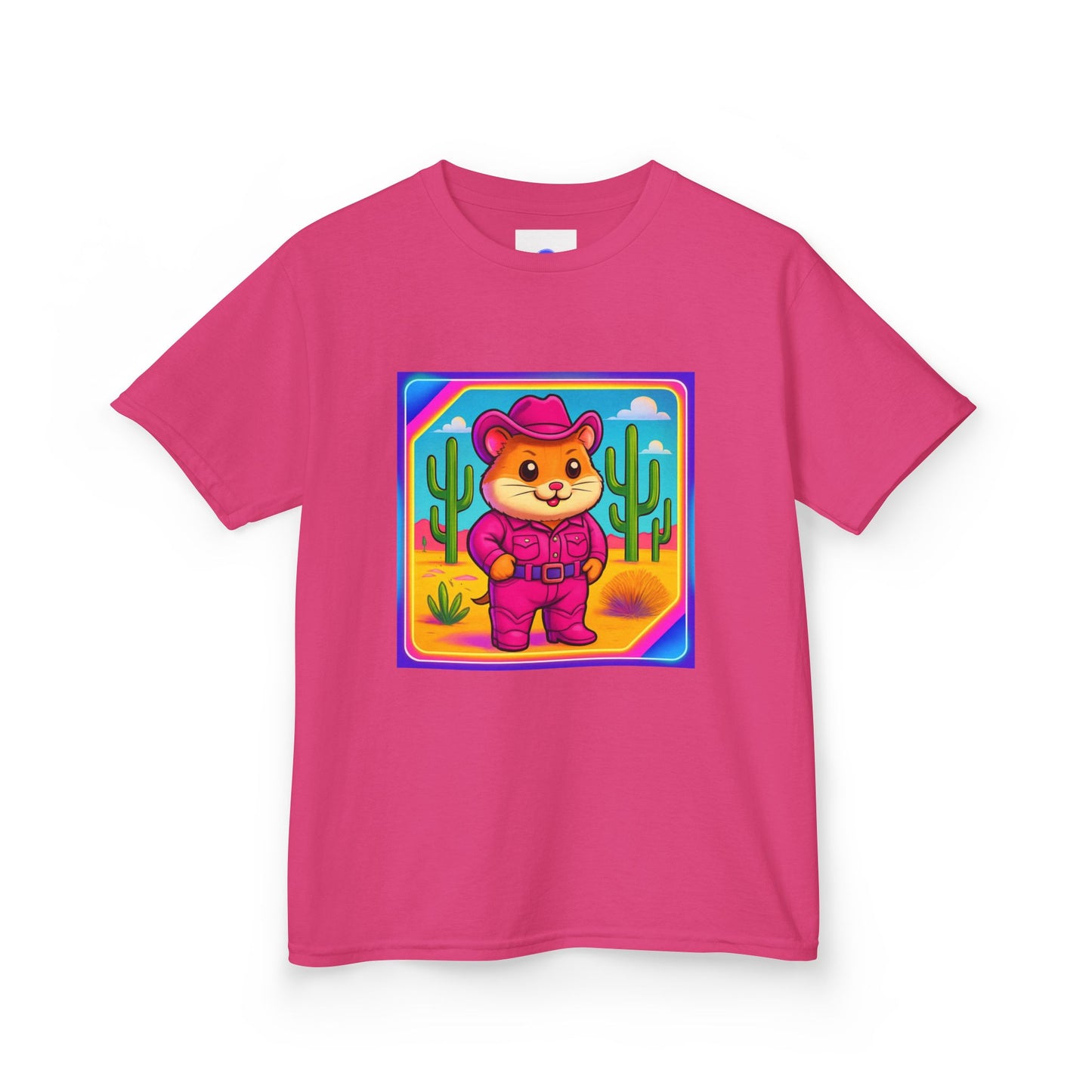 Whimsical Cowboy Hamster T-Shirt, Cute Western Desert Animal Tee, boys girls, unisex, cowgirl