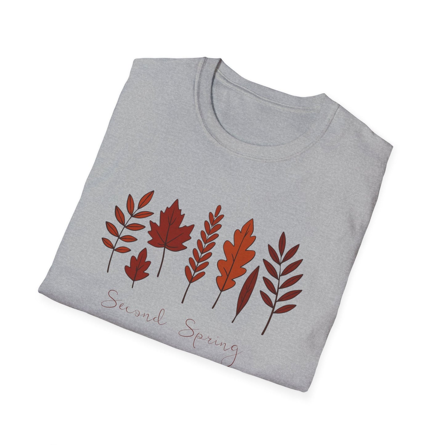 Second Spring Fall Shirt Autumn Leaves TShirt Neutral Cozy Thanksgiving Tee Fall Graphic Tee for Women Unisex TShirt