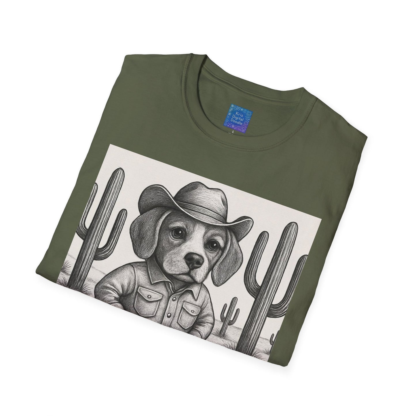 Cowboy Dog T-Shirt, Funny Western Desert Graphic Tee