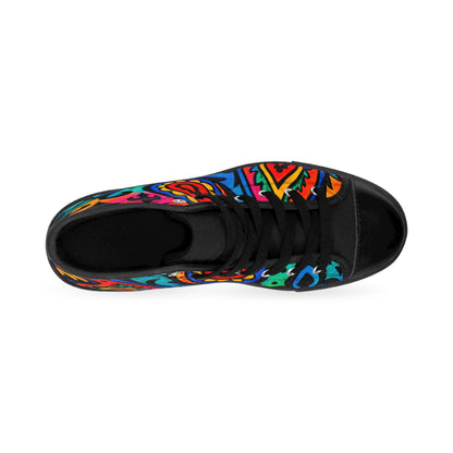 Colorful Paisley High Top Women's Classic Sneakers
