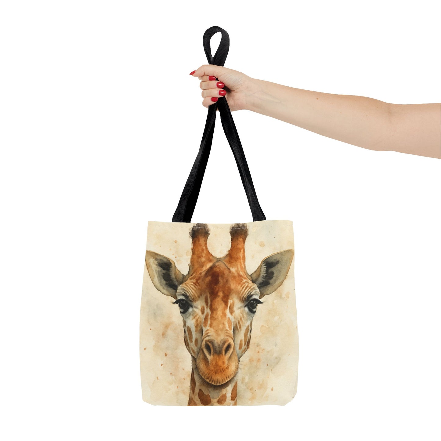 Watercolor Giraffe Face Tote | Animal Print Beach Bag