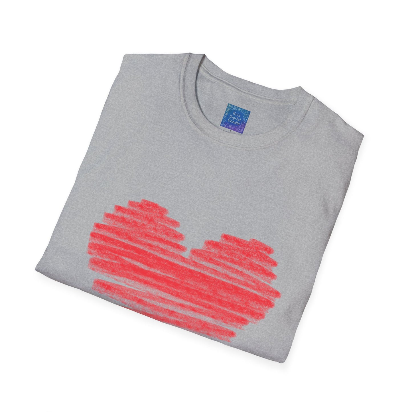 Red Scribble Heart T-Shirt | Hand Drawn Heart, Valentine Top