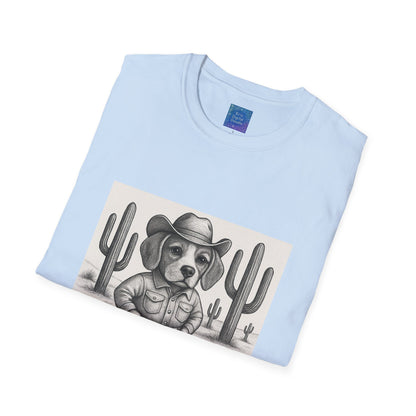 Cowboy Dog T-Shirt, Funny Western Desert Graphic Tee