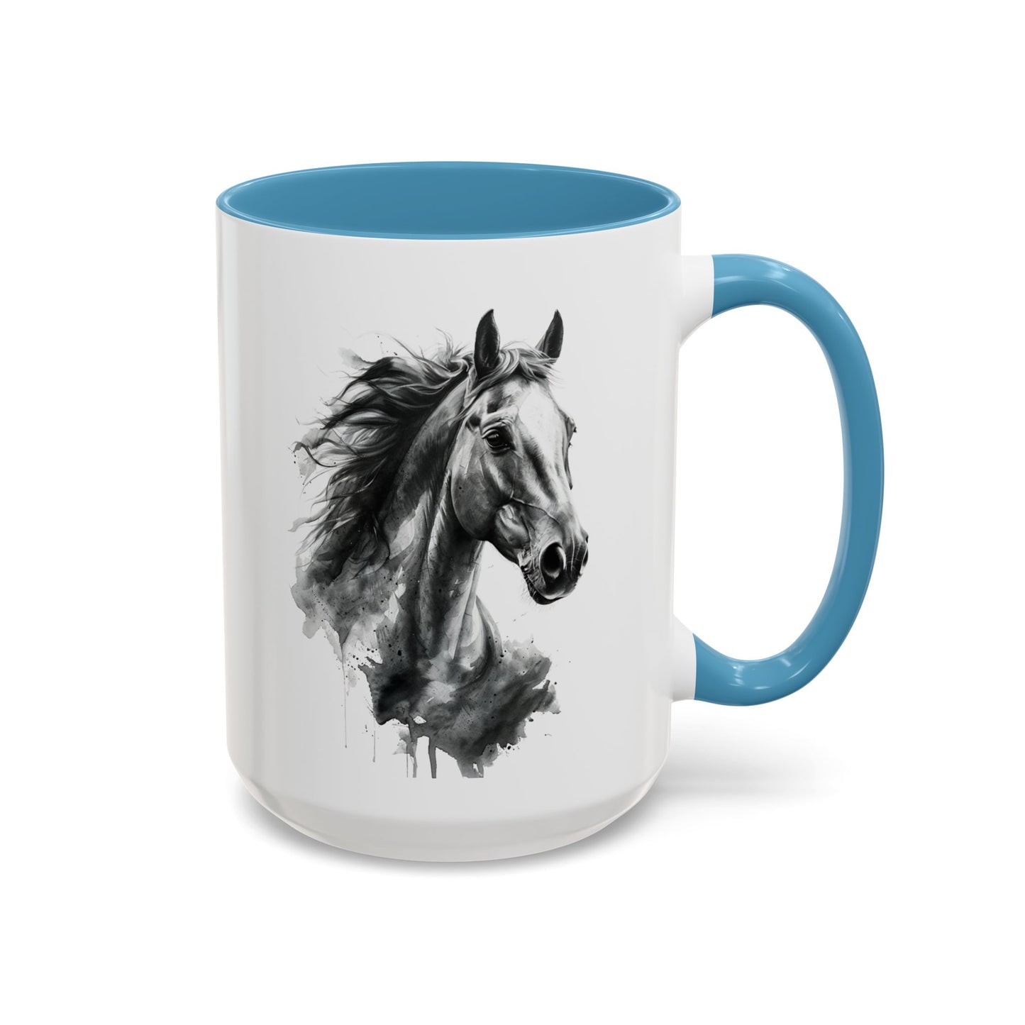 Black Horse Coffee Mug Western Cowboy Horse Art Cup