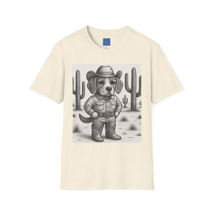 Cowboy Dog T-Shirt, Funny Western Desert Graphic Tee