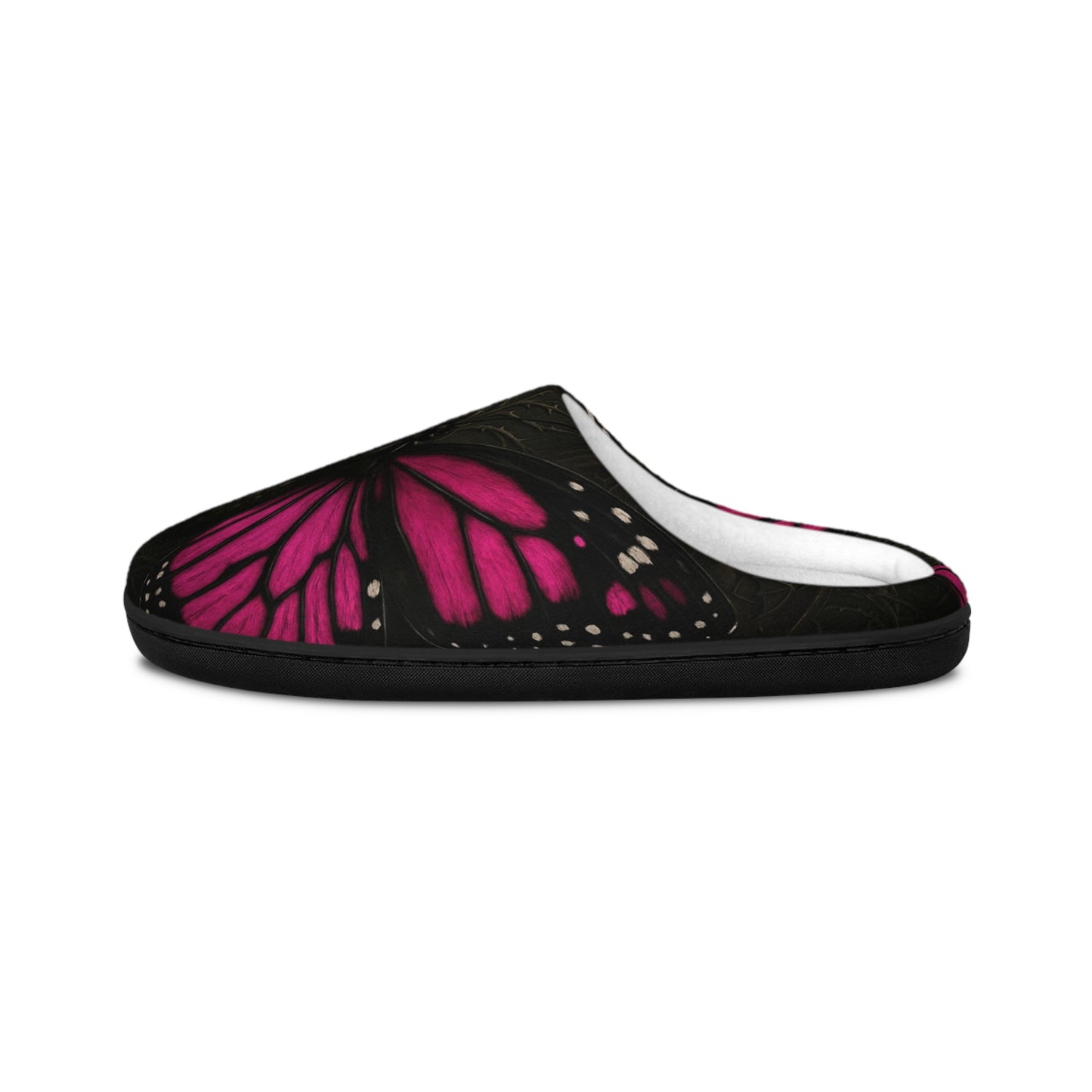 Pink Gothic Monarch Butterfly Slippers