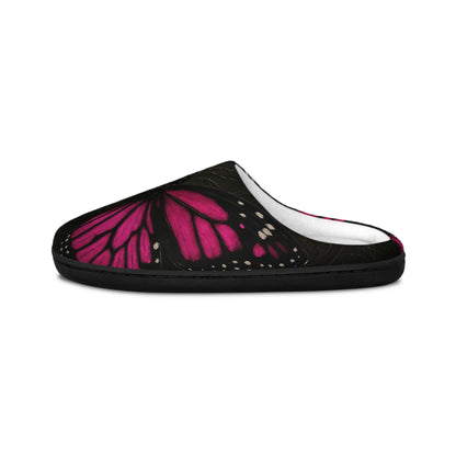Pink Gothic Monarch Butterfly Slippers