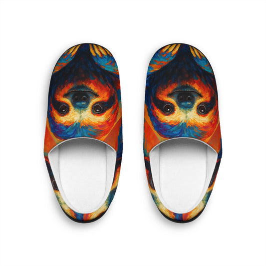 Colorful Sloth Art Slippers