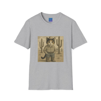 Cowboy Cat Western Graphic T-Shirt, Vintage Country Style Tee