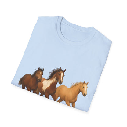 Galloping Into Adventure Country Horse Unisex T-Shirt, Galloping Horse Tee, Horse Lover Gift, Equestrian Shirt, Horseback Riding Top