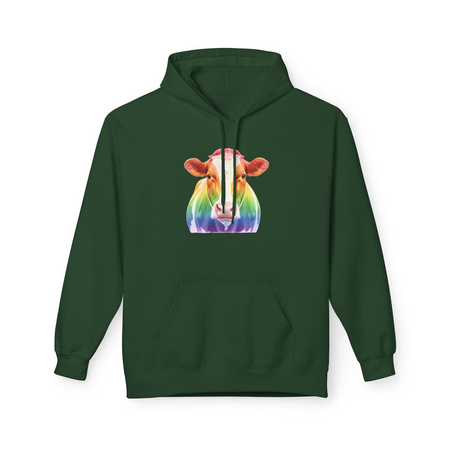 Colorful Rainbow Cow Hoodie Sweatshirt