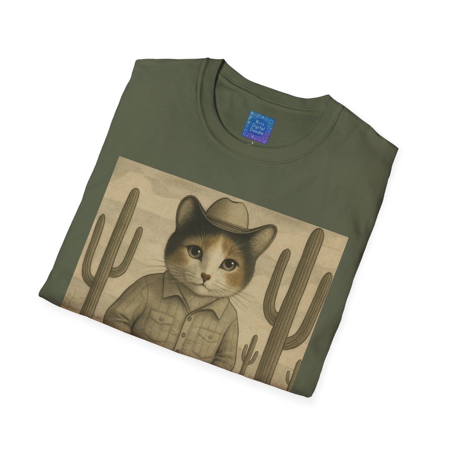 Cowboy Cat Western Graphic T-Shirt, Vintage Country Style Tee