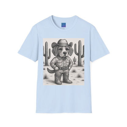 Cowboy Dog T-Shirt, Funny Western Desert Graphic Tee