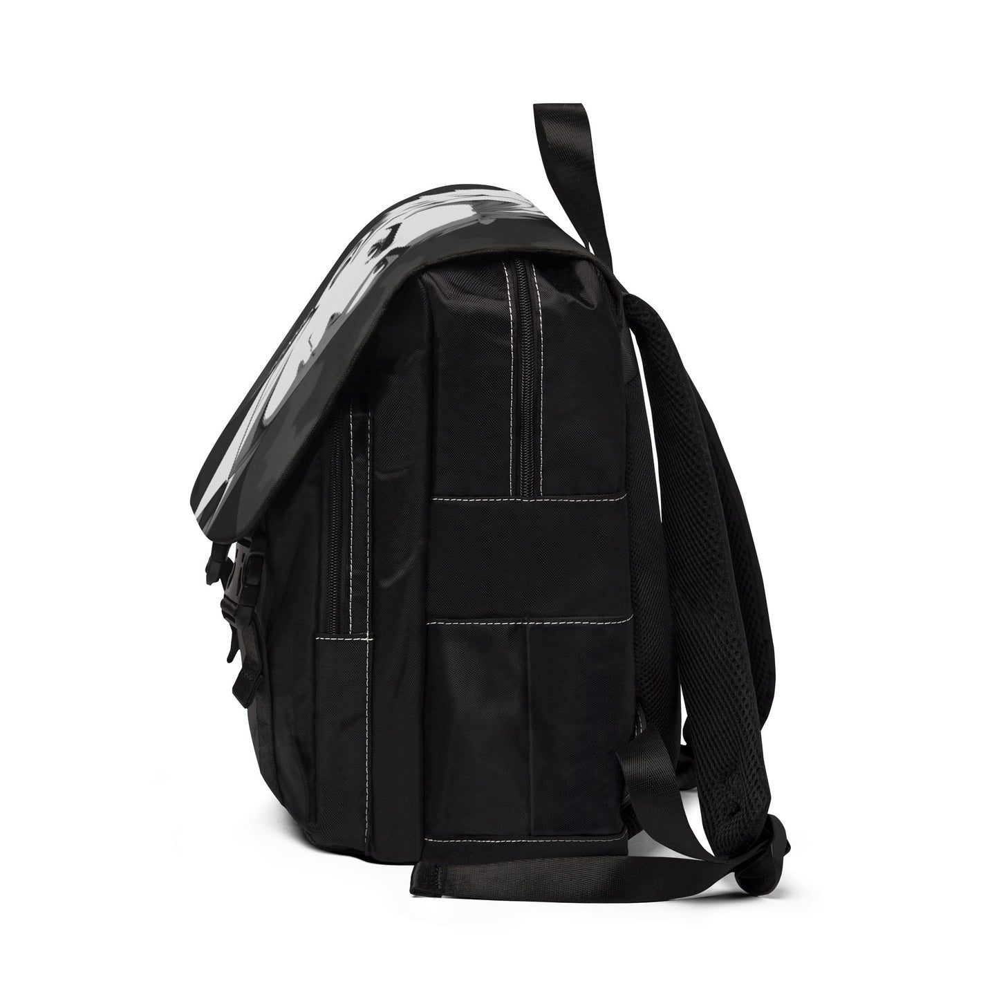 Anime Agent Backpack Black & White Anime Character Bag Spy Theme Canvas Backpack for Teens Unisex Casual Shoulder Backpack