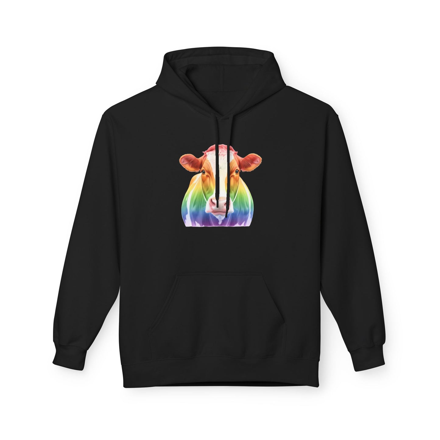Colorful Rainbow Cow Hoodie Sweatshirt