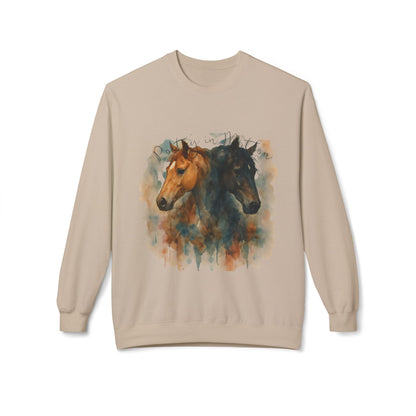 Poetry in Motion Equestrian Horse Sweatshirt Watercolor