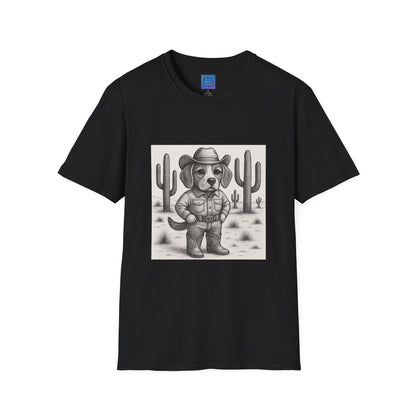 Cowboy Dog T-Shirt, Funny Western Desert Graphic Tee
