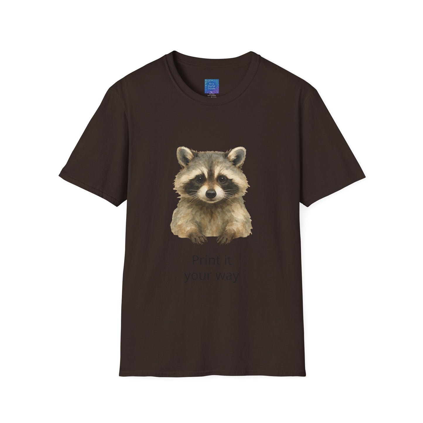 Watercolor Baby Raccoon T-Shirt (Personalize)  Cute Woodland Animal Tee