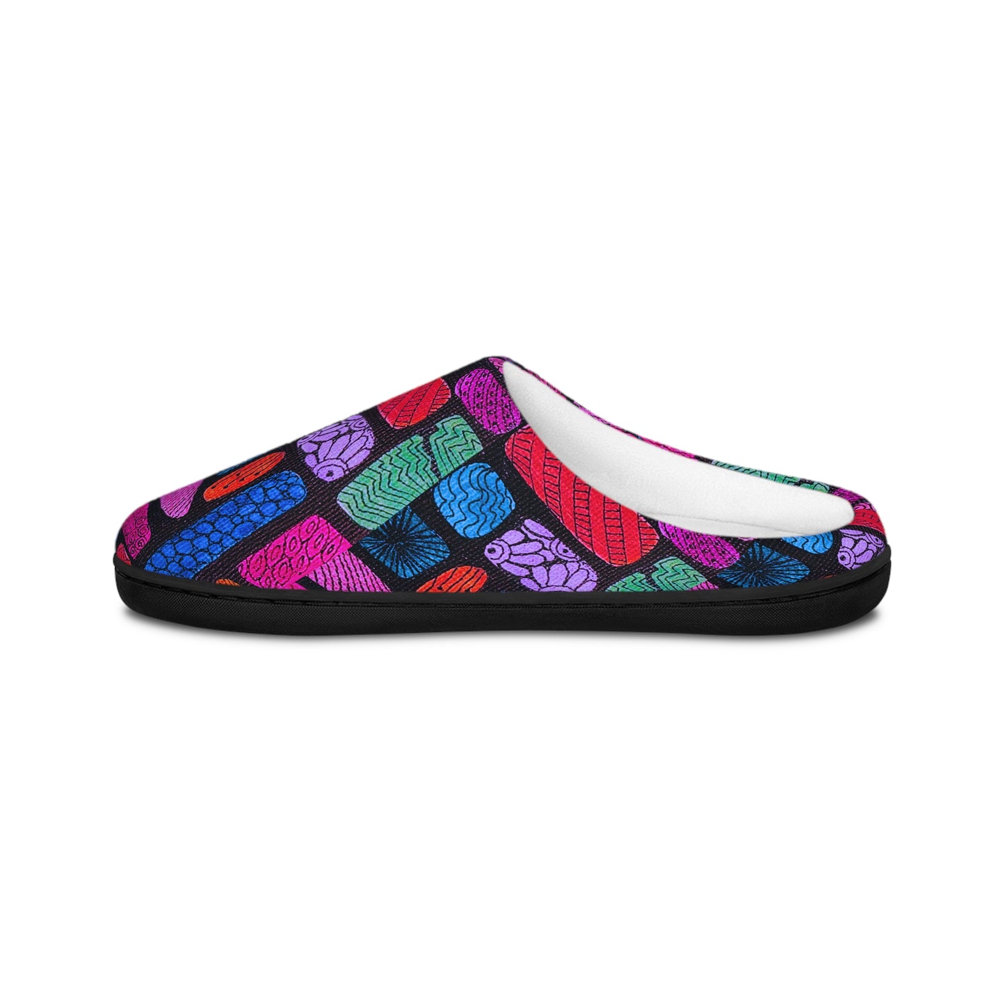 Colorful Mosaic Knit Pattern Slippers | Women's Indoor Slippers