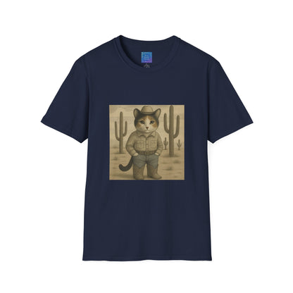 Cowboy Cat Western Graphic T-Shirt, Vintage Country Style Tee