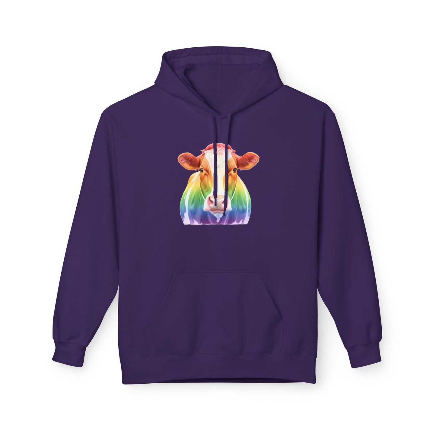 Colorful Rainbow Cow Hoodie Sweatshirt