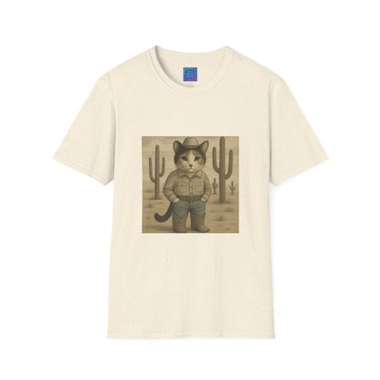 Cowboy Cat Western Graphic T-Shirt, Vintage Country Style Tee