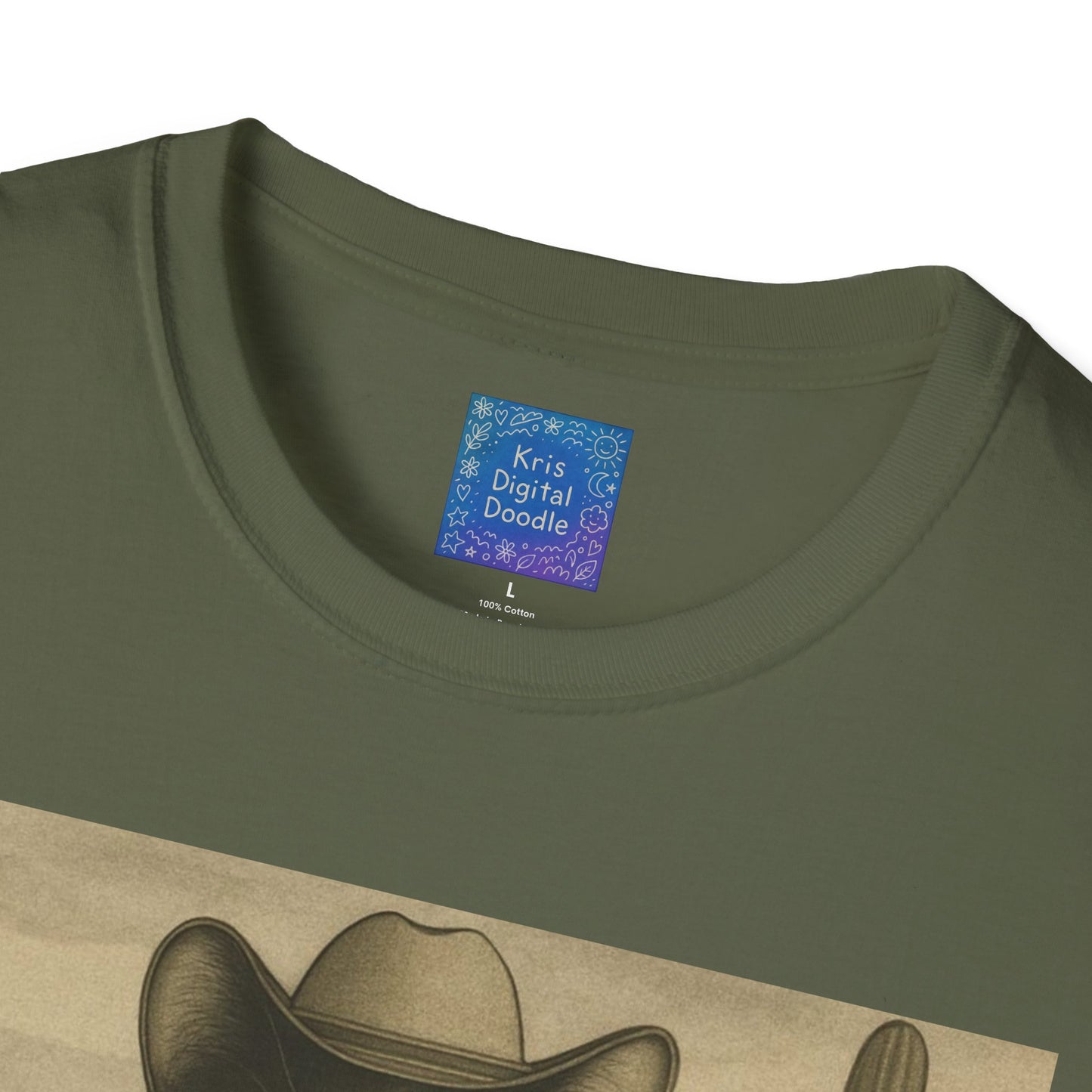 Cowboy Cat Western Graphic T-Shirt, Vintage Country Style Tee
