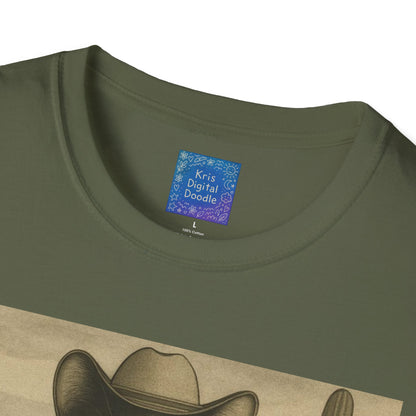 Cowboy Cat Western Graphic T-Shirt, Vintage Country Style Tee