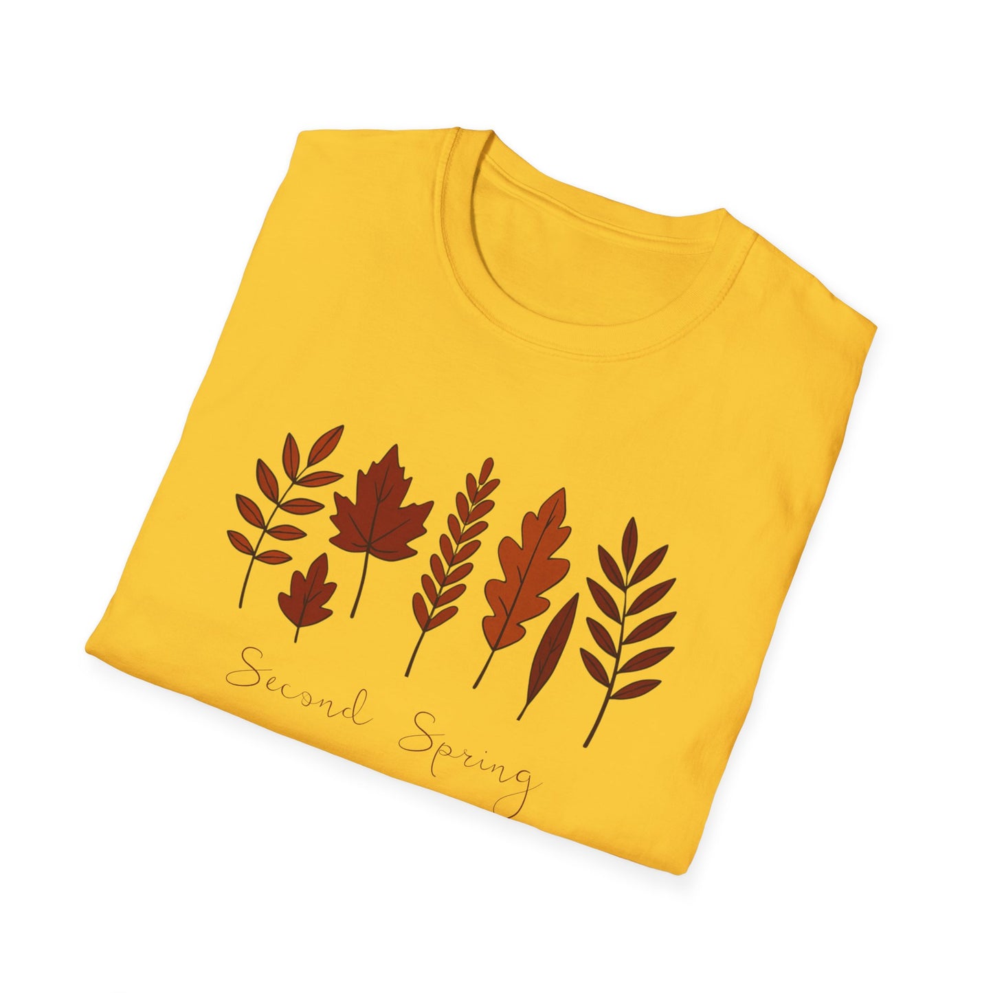 Second Spring Fall Shirt  Autumn Leaves TShirt  Neutral Cozy Thanksgiving Tee  Fall Graphic Tee for Women Unisex  TShirt