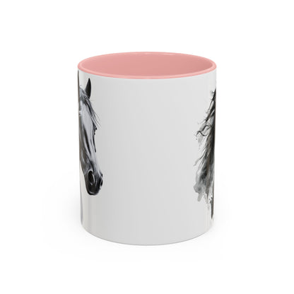 Black Horse Coffee Mug Western Cowboy Horse Art Cup