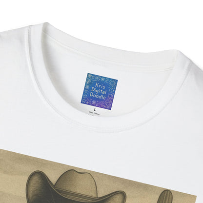 Cowboy Cat Western Graphic T-Shirt, Vintage Country Style Tee