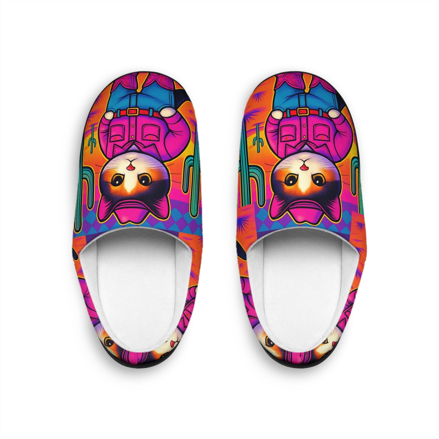 Women Slippers Neon Cowboy Cat