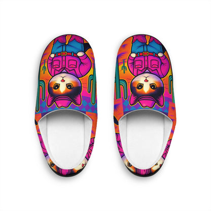 Women Slippers Neon Cowboy Cat